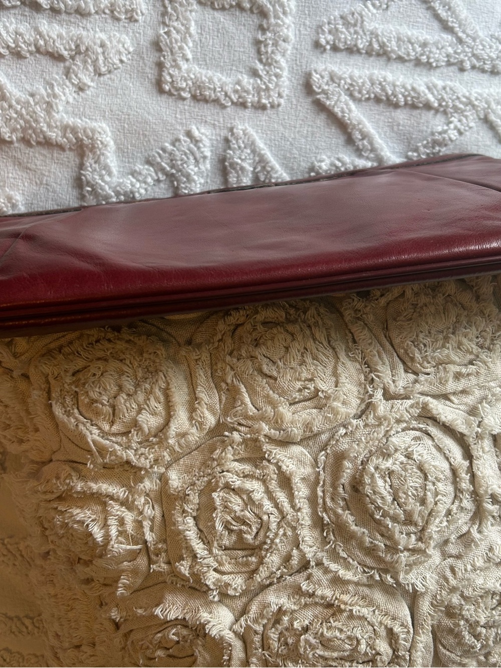 Vintage Burgundy Leather Aigner Clutch - Picture 10 of 14